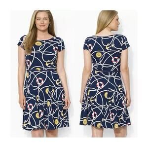 Lauren Ralph Lauren Nautical Print Dress